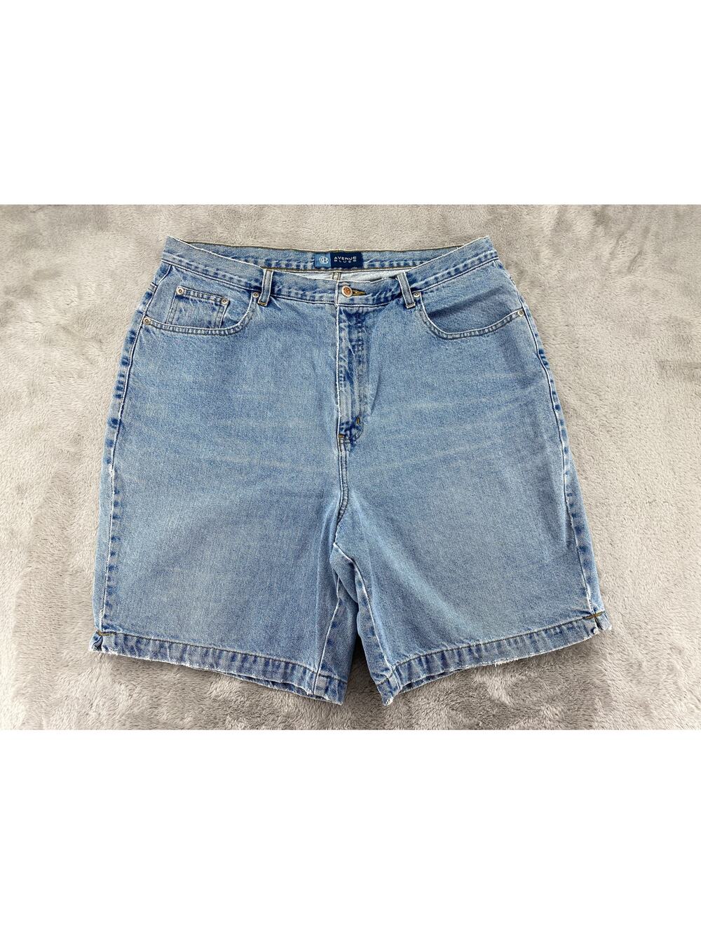 Avenue Blues Vintage Denim Shorts Womens 16 Light High Rise Mom Jean USA Made